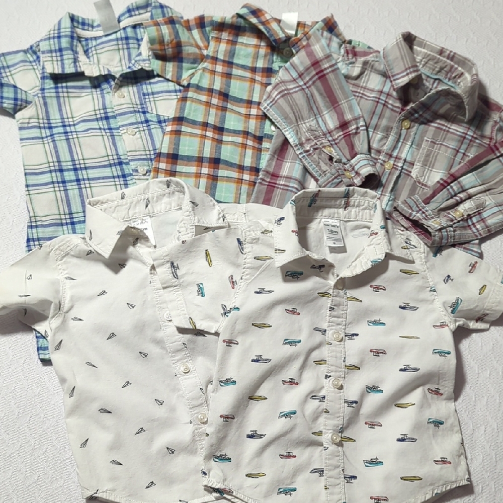 Assorted Kids Plaid and Patterned Shirts